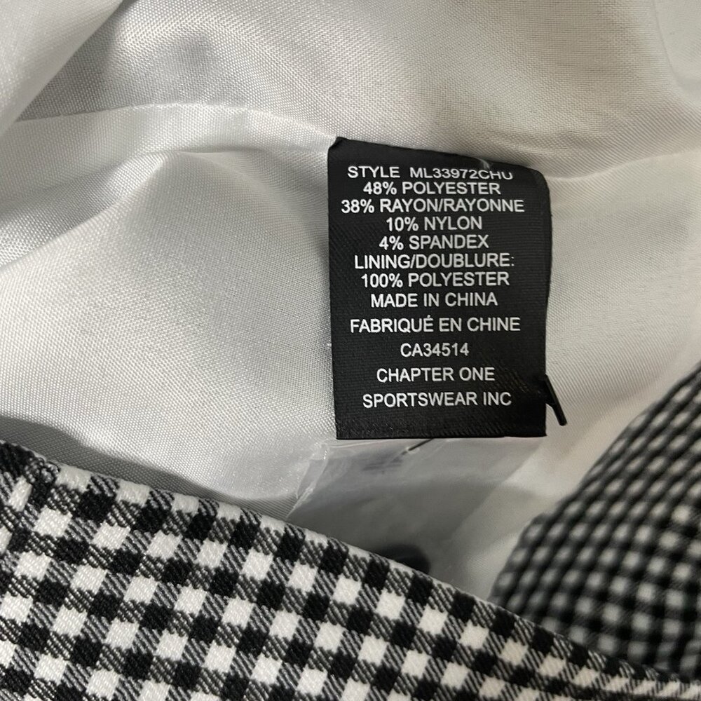 Autres Filles Gingham Vest Women’s S Black White Boxy Preppy Academia - Picture 7 of 7